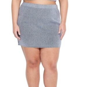 Women's Sweater Mini Skirt - Wild Fable Navy Blue L